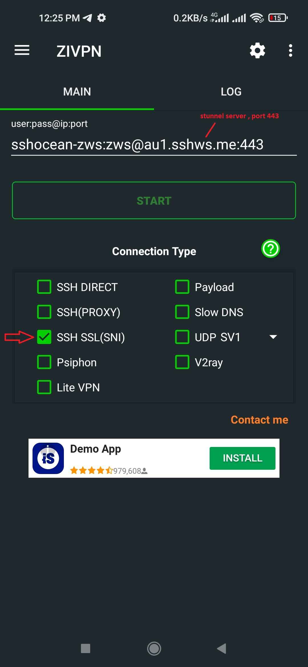 SSH SSL (SNI) Setup Step 3